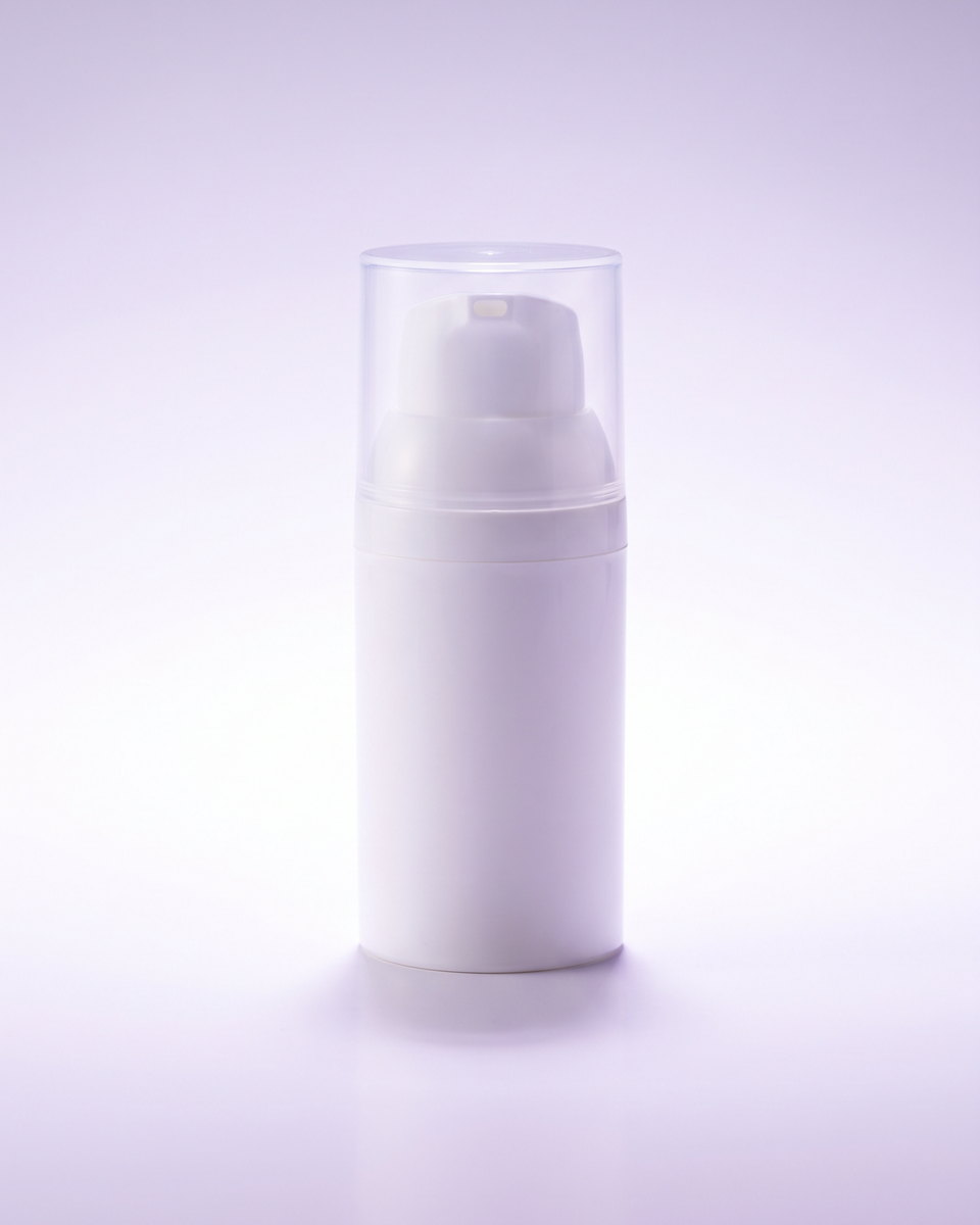 عبوة Airless بلون لافندر مع غطاء شفاف